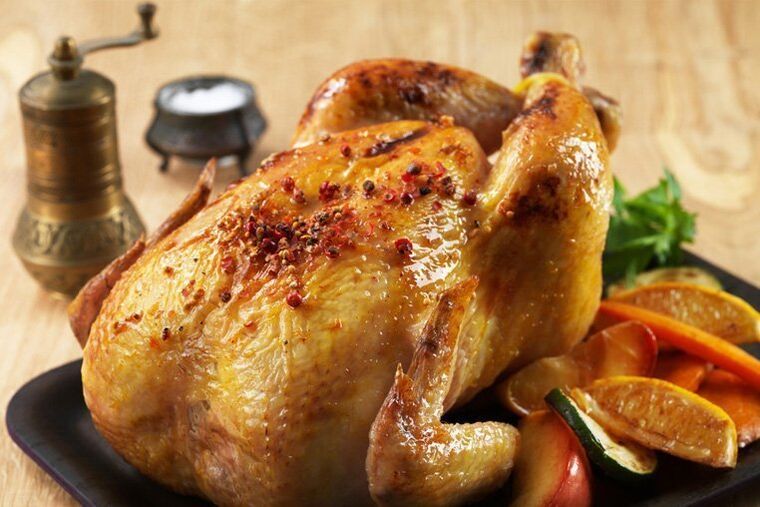 Poulet au four pour un régime protéiné